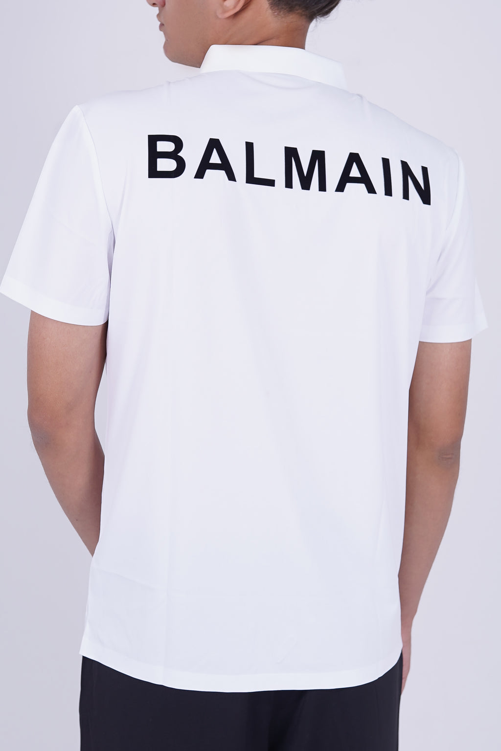 Balmain Men's Short-Sleeve Logo Polo Shirt – Athletic Luxury Edition