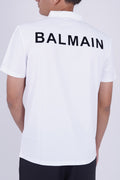 Balmain Men's Short-Sleeve Logo Polo Shirt – Athletic Luxury Edition