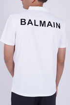 Balmain Men's Short-Sleeve Logo Polo Shirt – Athletic Luxury Edition