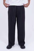 The Belted Wide-Leg Trouser Black