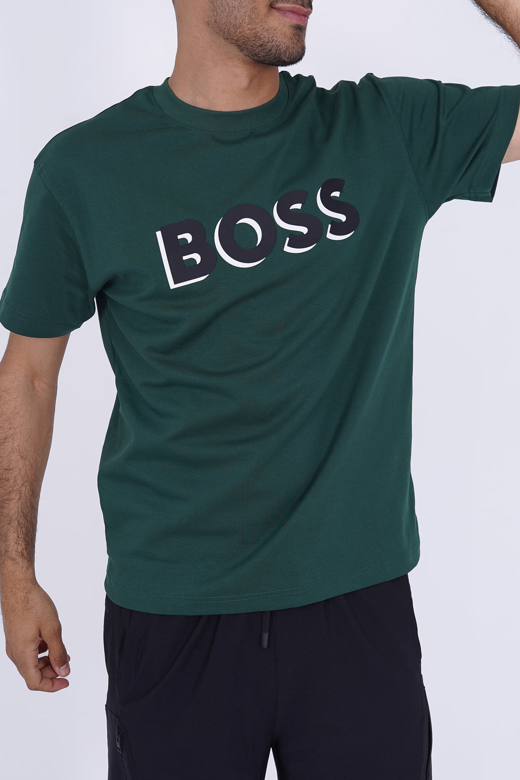 BOSS Men’s 3D Logo Cotton T-Shirt – Modern Premium Casual Essential