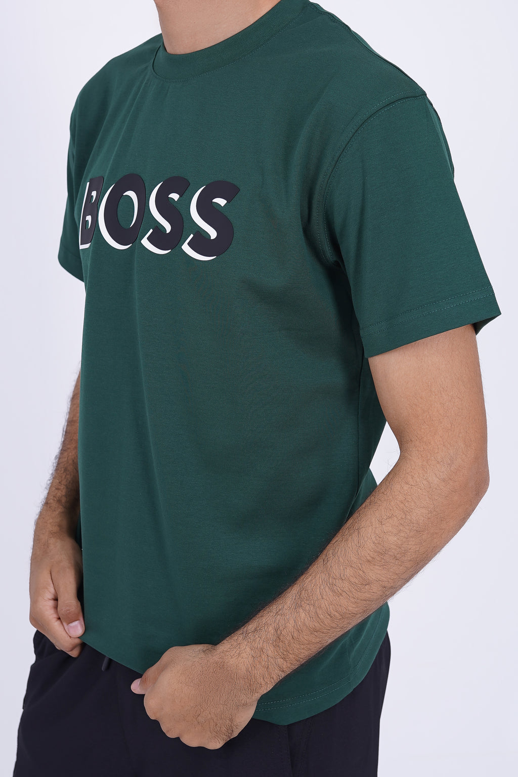 BOSS Men’s 3D Logo Cotton T-Shirt – Modern Premium Casual Essential