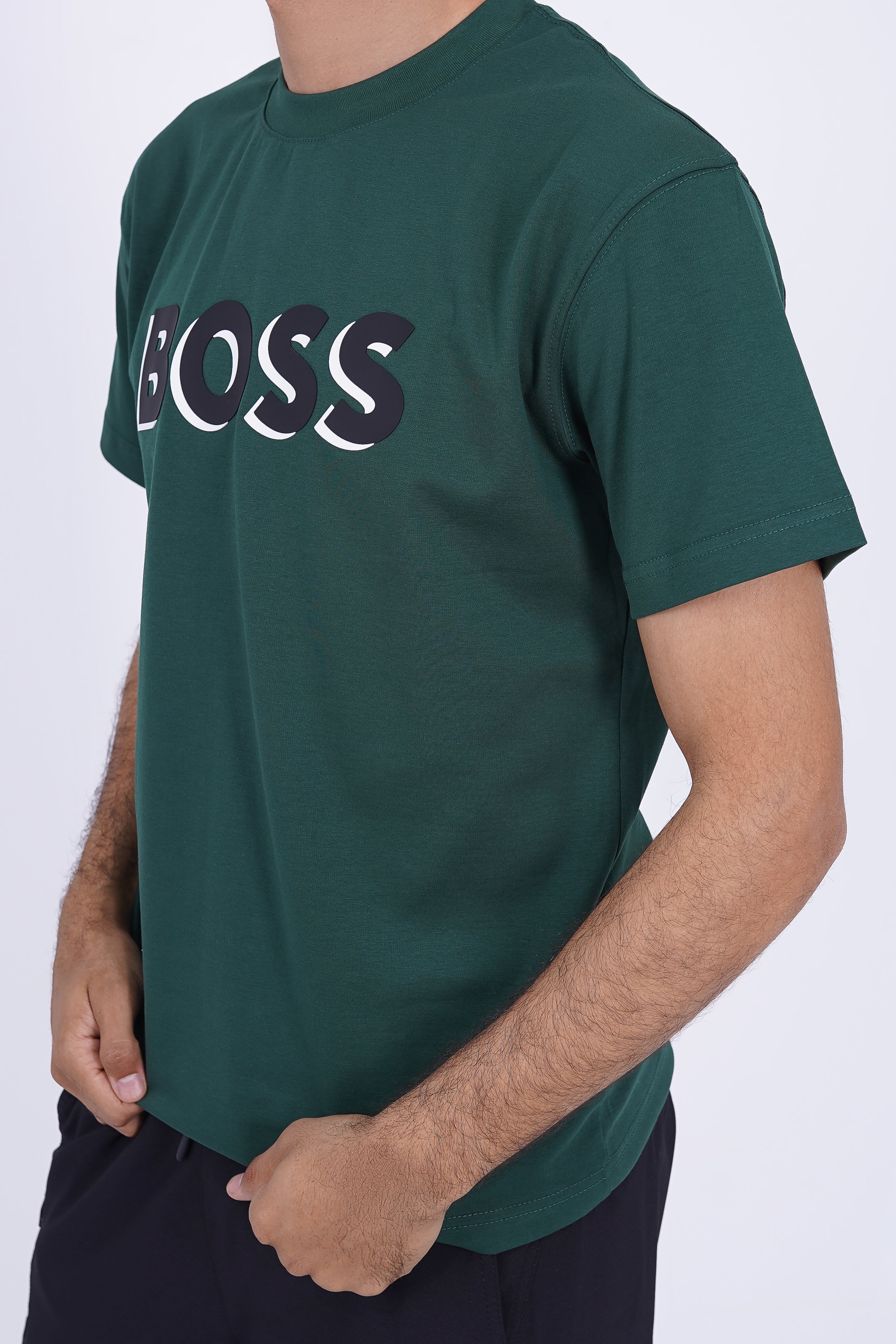 BOSS Men’s 3D Logo Cotton T-Shirt – Modern Premium Casual Essential
