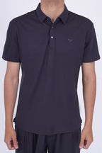 Armani Men's Short-Sleeve Logo Polo Shirt Black – Essential Luxury Collection