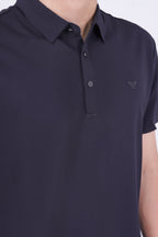 Armani Men's Short-Sleeve Logo Polo Shirt Black – Essential Luxury Collection