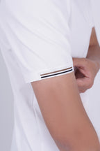 BOSS Men's Quarter-Zip Performance Polo White – Signature Series