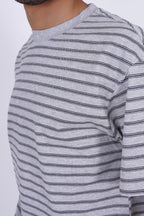 Textured Micro-Stripe Essential T-Shirt