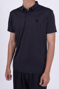 Balmain Men's Short-Sleeve Logo Polo Shirt Black– Athletic Luxury Edition