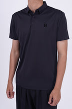 Balmain Men's Short-Sleeve Logo Polo Shirt Black– Athletic Luxury Edition