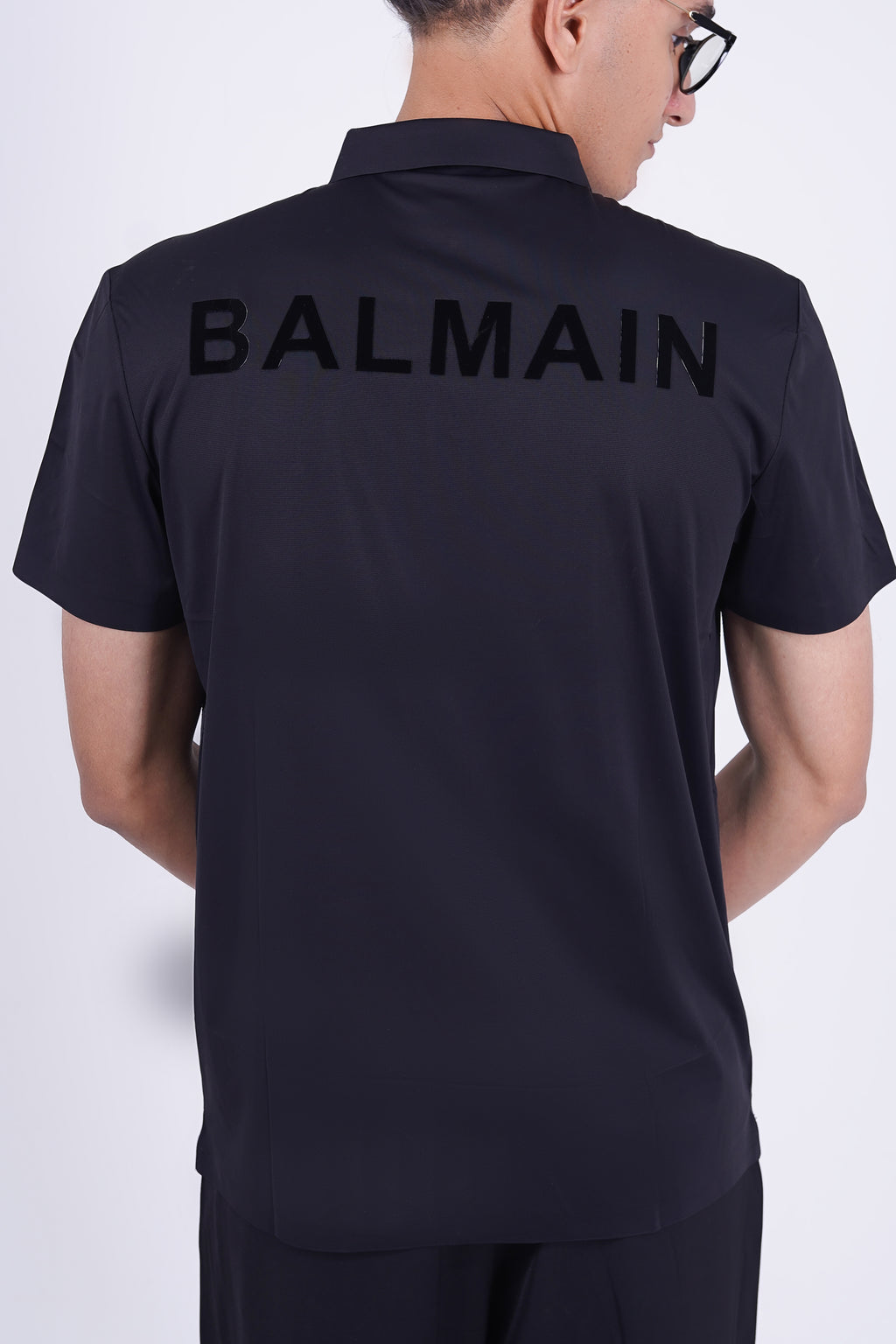 Balmain Men's Short-Sleeve Logo Polo Shirt Black– Athletic Luxury Edition