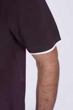 BOSS Knitted Slim-Fit T-Shirt Brown