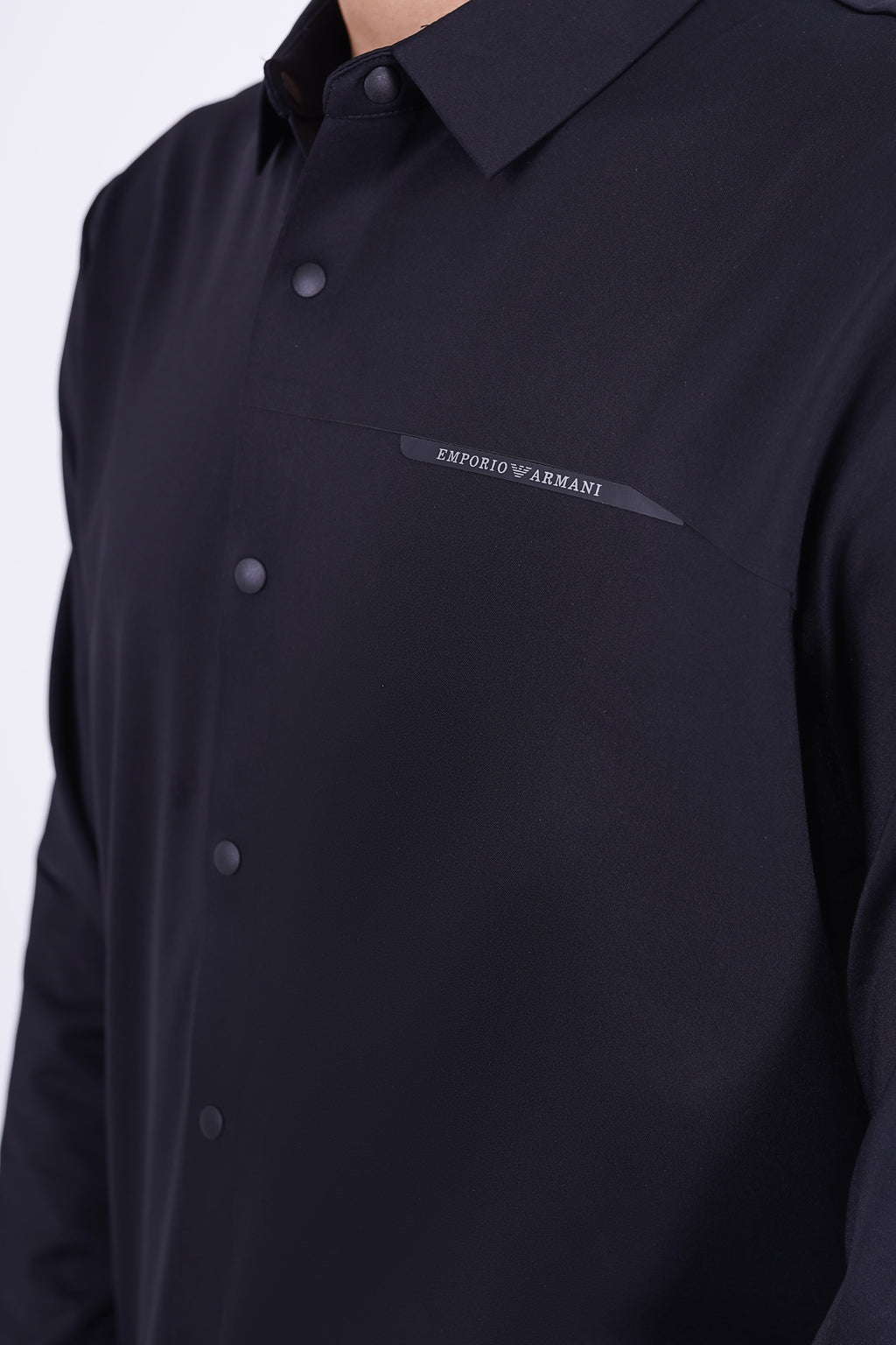 Emporio Armani Tech-Stretch Long Sleeve Shirt Black