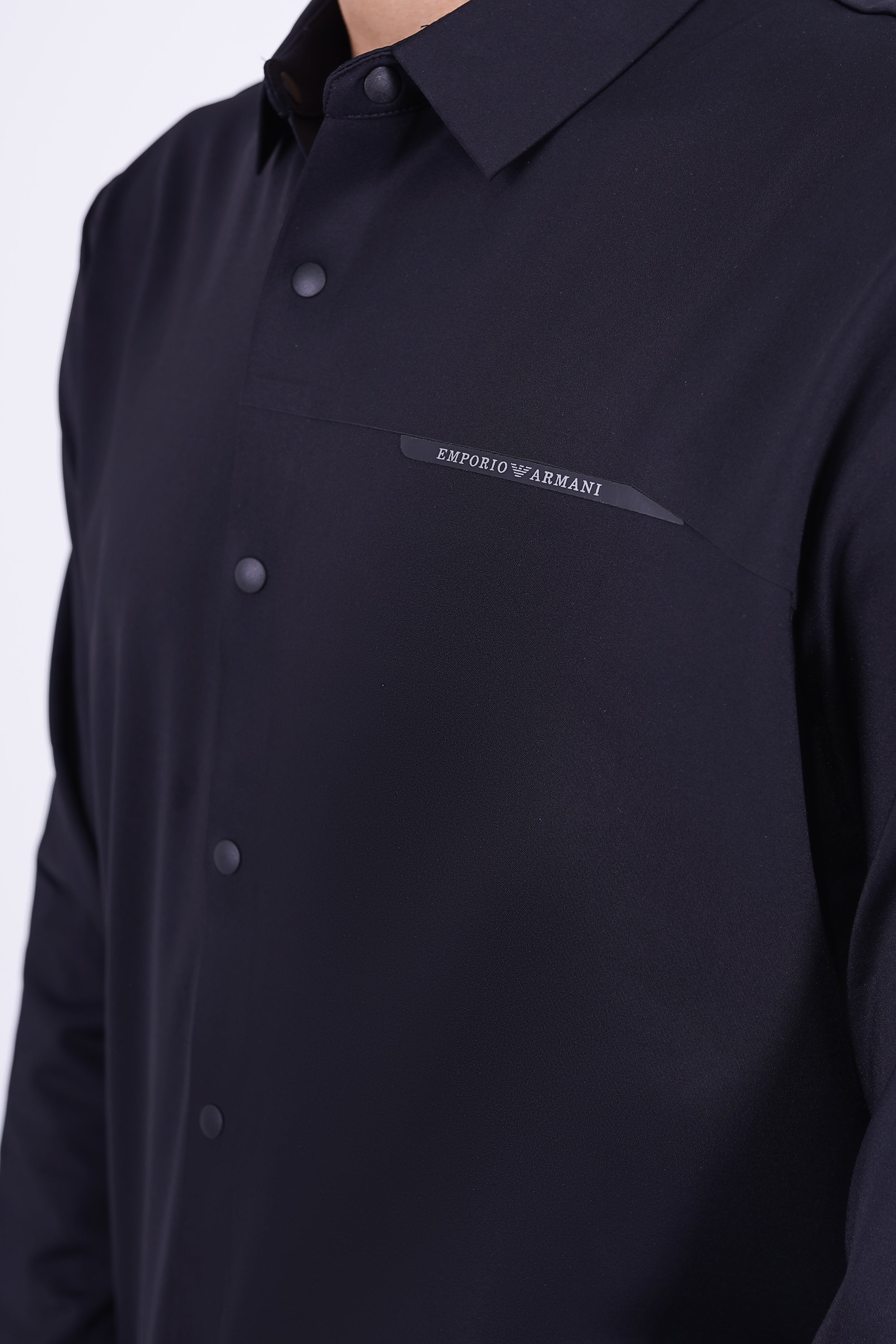 Emporio Armani Tech-Stretch Long Sleeve Shirt Black