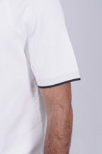 BOSS Knitted Slim-Fit T-Shirt white