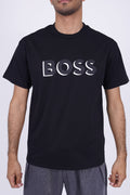 BOSS Men’s 3D Logo Cotton T-Shirt Black – Modern Premium Casual Essential