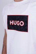 HUGO Camo Box Logo T-Shirt white