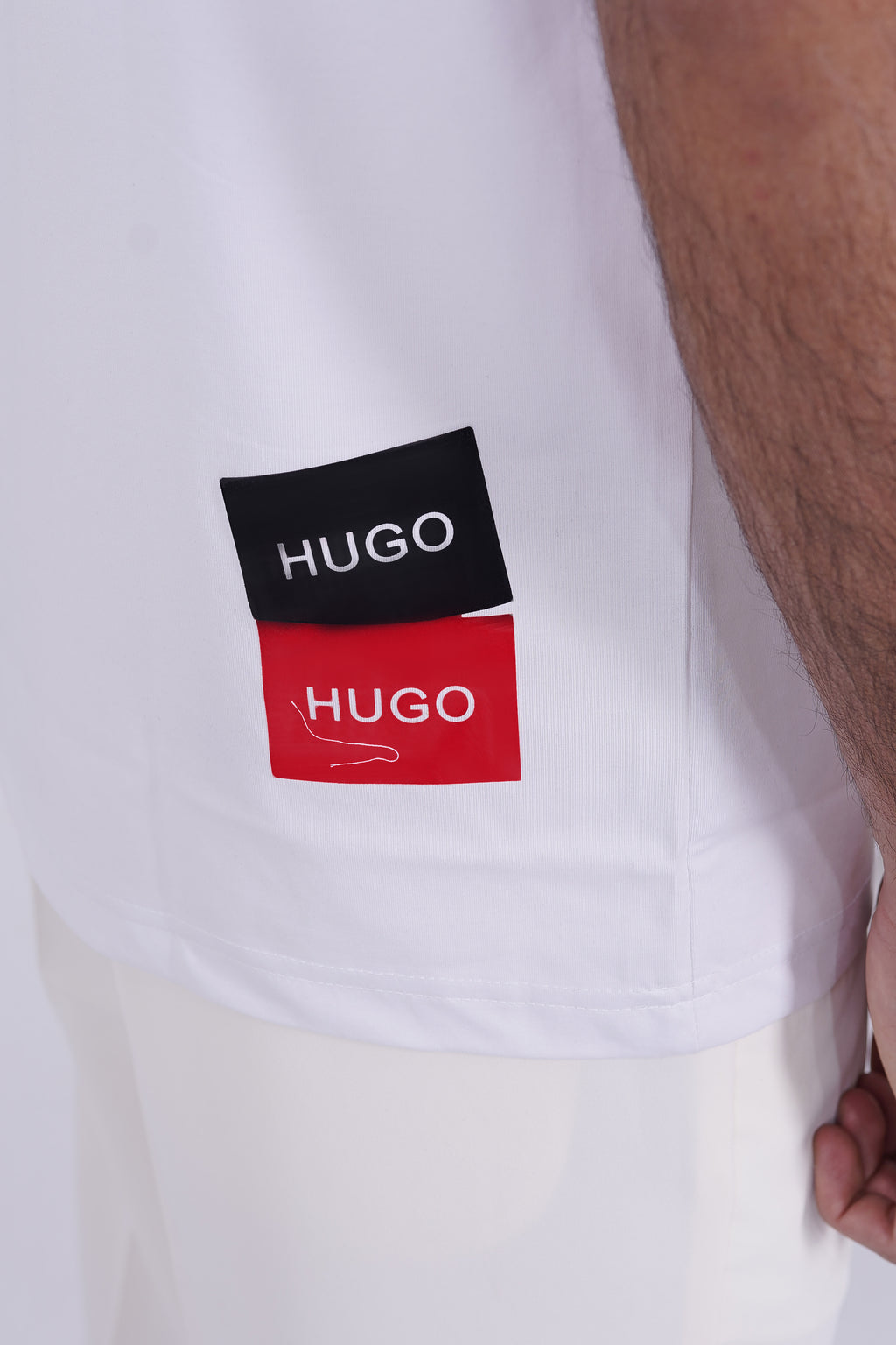 HUGO Camo Box Logo T-Shirt white