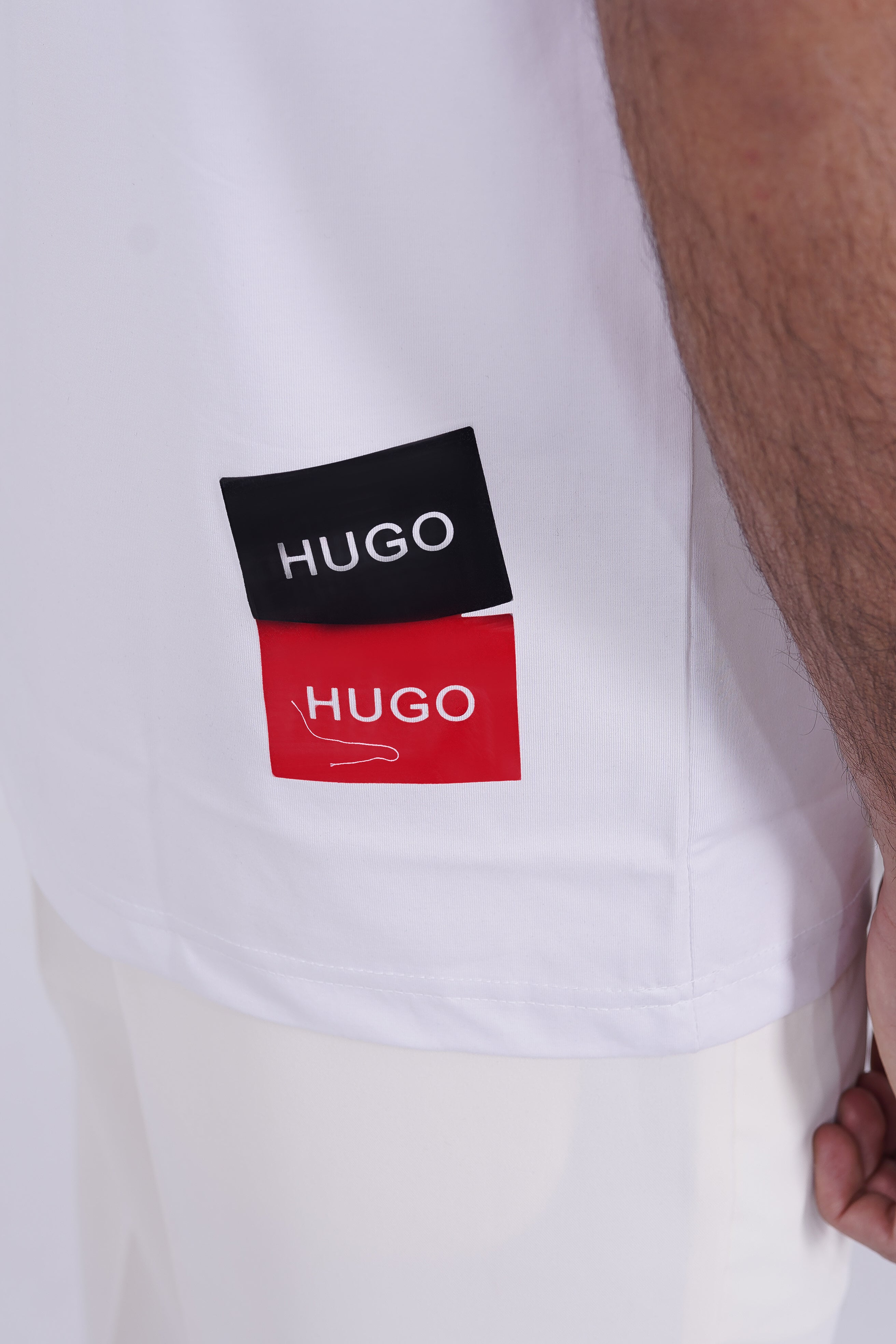 HUGO Camo Box Logo T-Shirt white