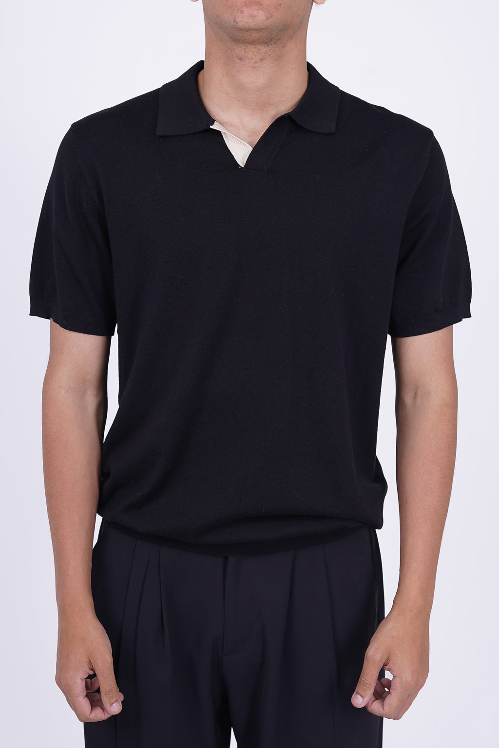 Loro Piana Men's Knitted Polo (black)