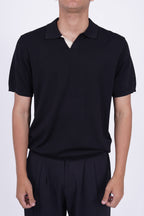 Loro Piana Men's Knitted Polo (black)