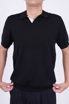 Loro Piana Men's Knitted Polo (black)