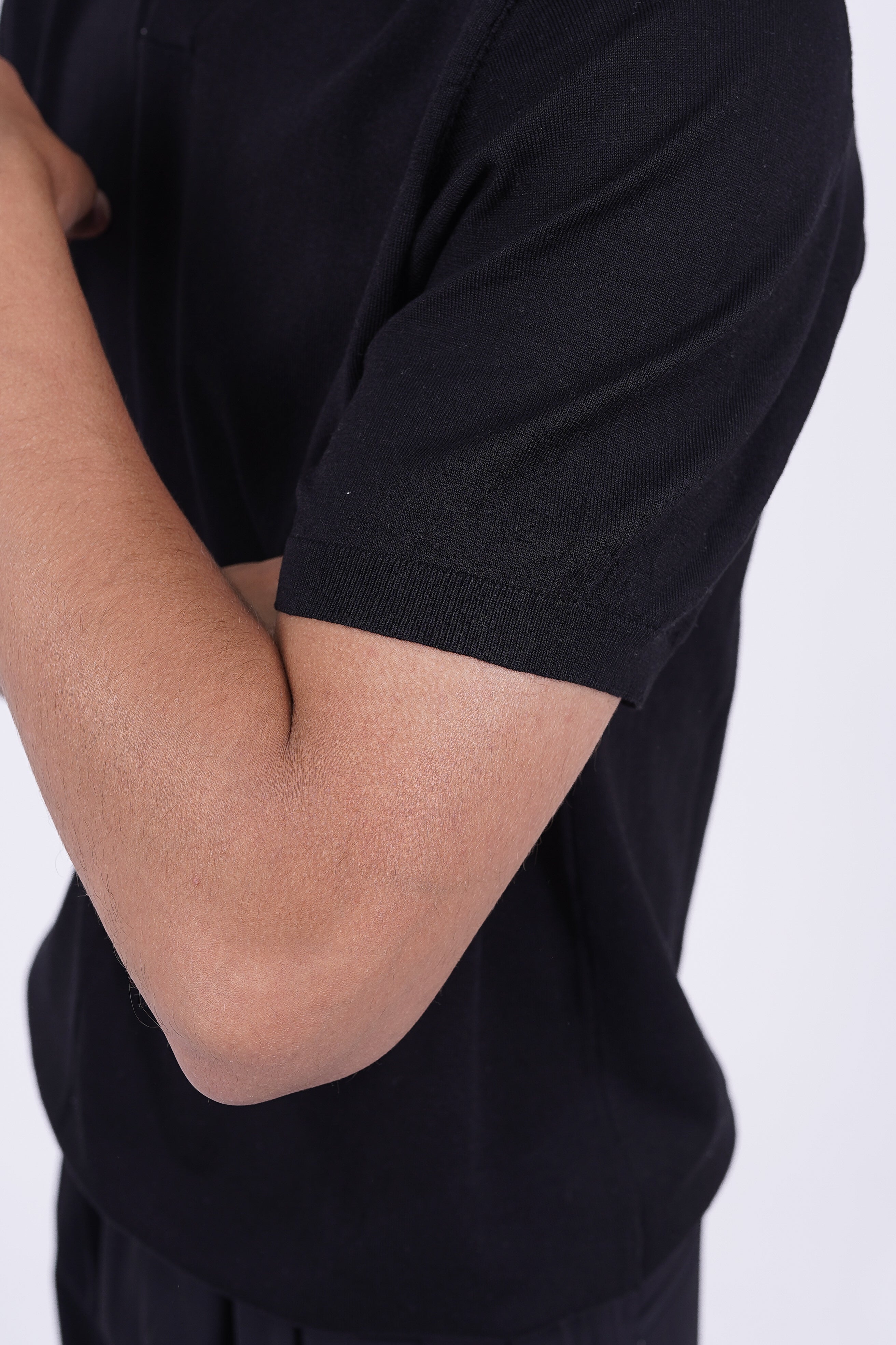 Loro Piana Men's Knitted Polo (black)