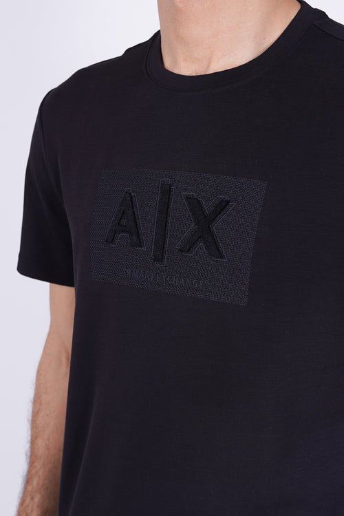 Armani Exchange Men’s 3D Logo Crew Neck T-Shirt Black – Premium Casual Essentials