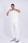 The Relaxed Piqué Lounge Set White