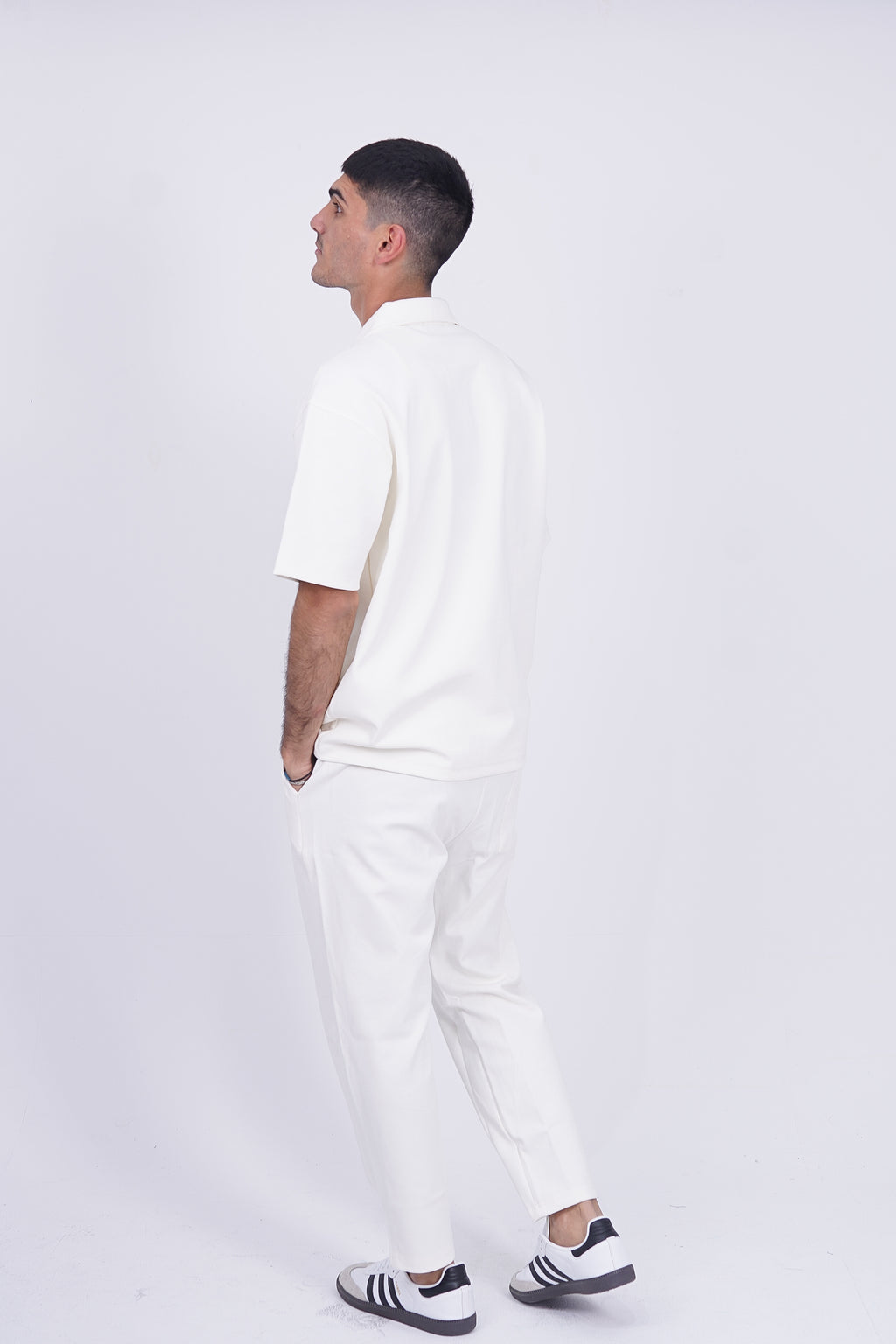 The Relaxed Piqué Lounge Set White