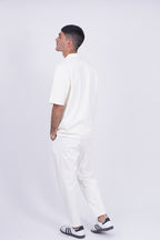 The Relaxed Piqué Lounge Set White
