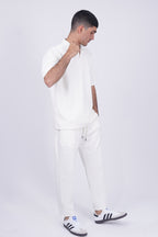 The Relaxed Piqué Lounge Set White