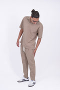 The Relaxed Piqué Lounge Set Beige