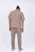 The Relaxed Piqué Lounge Set Beige