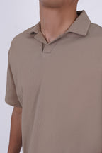 The Relaxed Piqué Lounge Set Beige