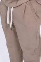 The Relaxed Piqué Lounge Set Beige