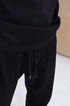 The Relaxed Piqué Lounge Set Black