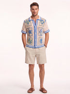 Artisan Embroidered Crochet Resort Shirt